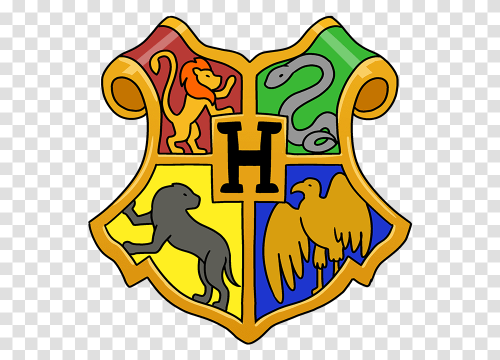 How To Draw The Hogwarts Crest Drawing, Armor, Shield, Bird, Animal Transparent Png