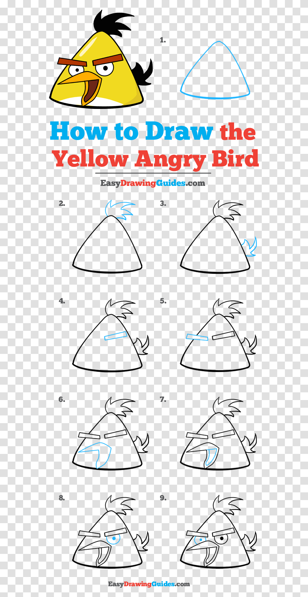 How To Draw The Yellow Angry Bird Really Easy Drawing Tutorial Folding, Text, Plot Transparent Png
