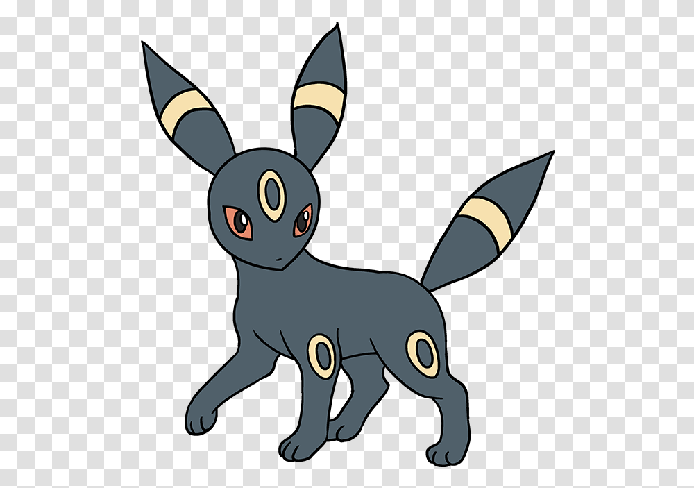 How To Draw Umbreon From Pokmon Really Easy Drawing Tutorial Pokemon Drawing Umbreon, Mammal, Animal, Wildlife, Pet Transparent Png