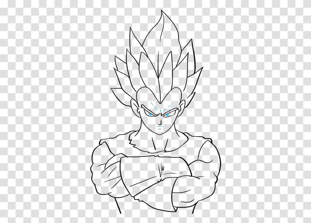 How To Draw Vegeta From Dragon Ball Dragon Ball Z Vegeta Drawing, Light, Flare, Gray, Minecraft Transparent Png