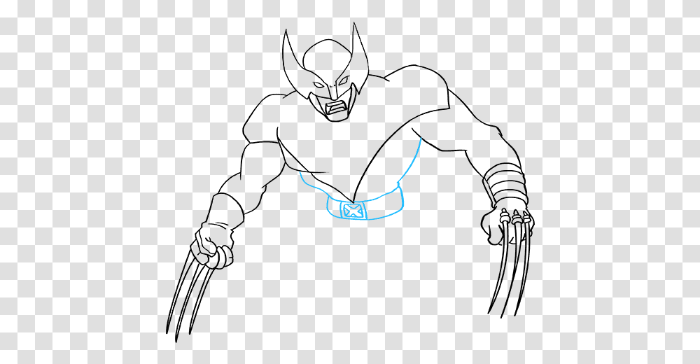 How To Draw Wolverine From X Men Cartoon, Logo, Trademark, Accessories Transparent Png