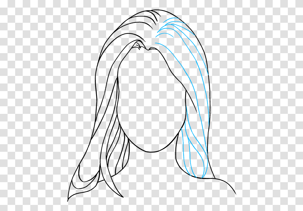 How To Draw Woman's Face Line Art, Animal, Sea Life, Mammal Transparent Png