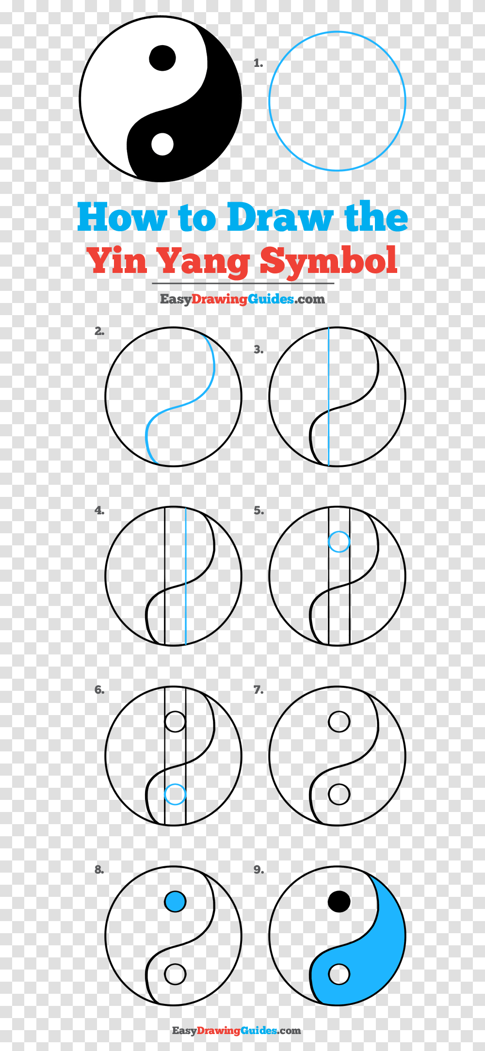How To Draw Yin Yang Symbol Circle, Plot, Diagram, Poster Transparent Png
