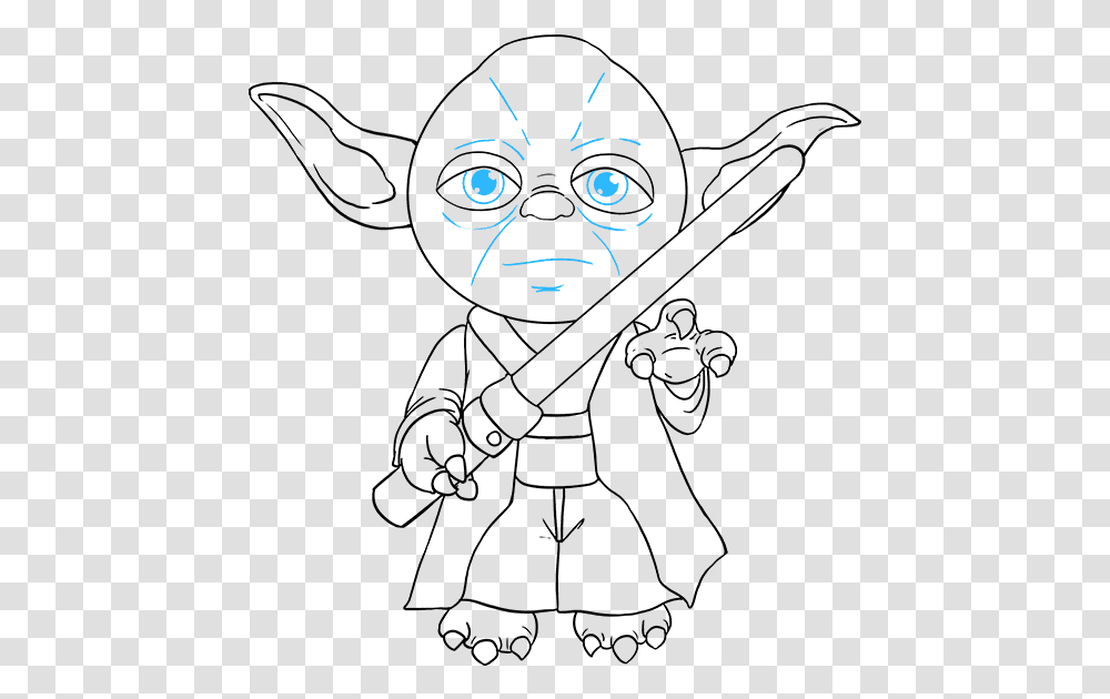 How To Draw Yoda From Star Wars Yoda Easy To Draw, Floral Design, Pattern Transparent Png