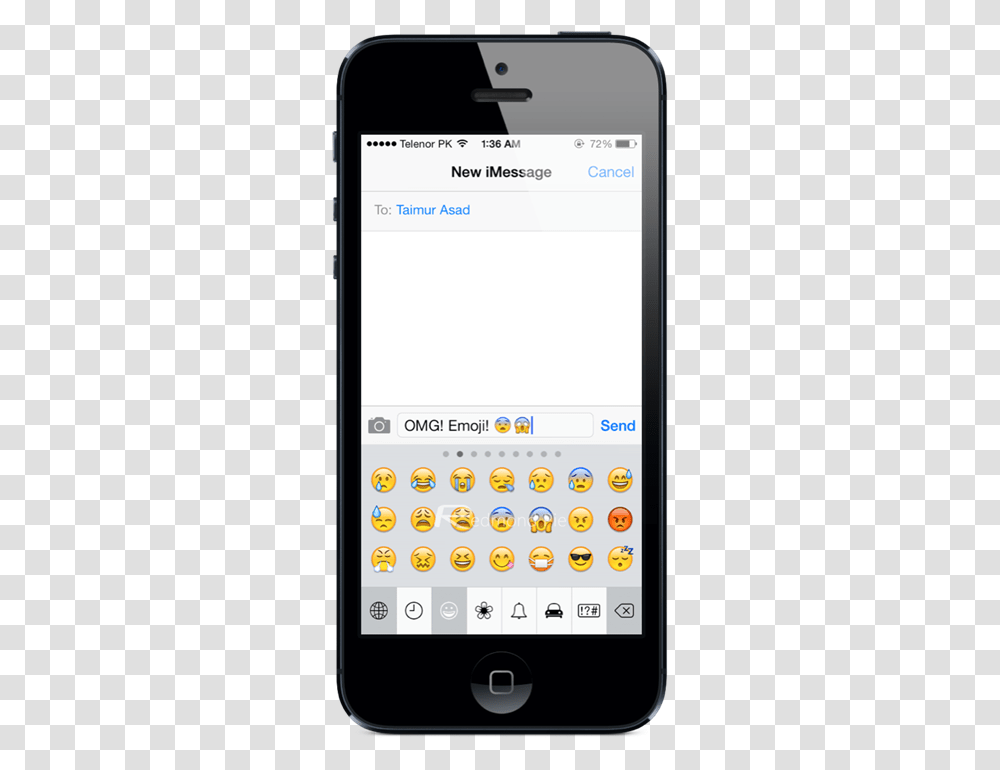 How To Enable Emoji Keyboard In Ios 7 Redmond Pie Gif Keyboard Screenshots, Mobile Phone, Electronics, Cell Phone, Text Transparent Png