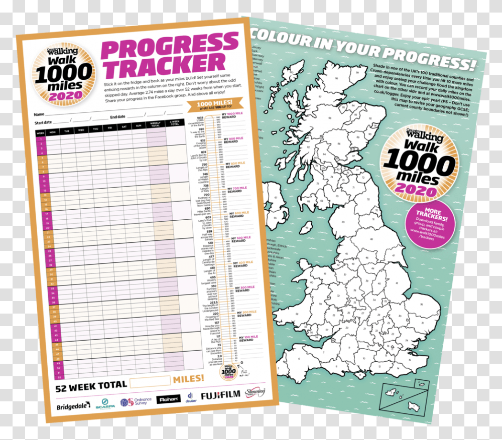 How To Get Your Progress Chart Walk 1000 Miles 2020, Page, Paper, Plot Transparent Png