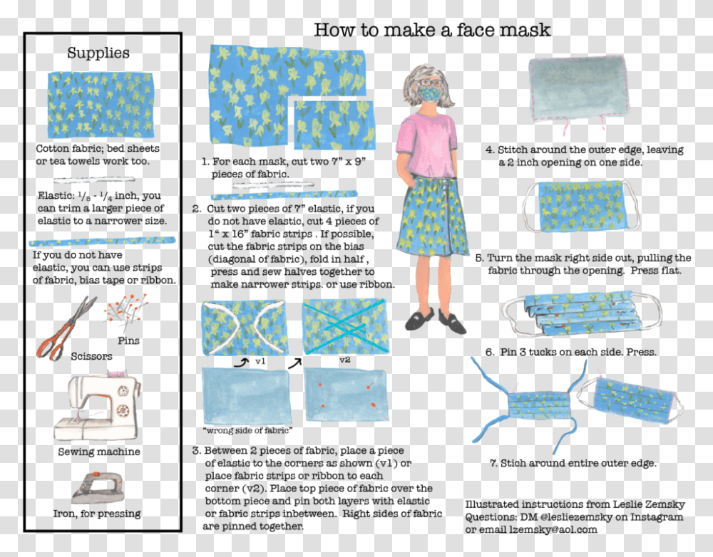 How To Make A Fabric Face Mask Larkin Square Make A Fabric Face Mask, Person, Clothing, Female, Dress Transparent Png