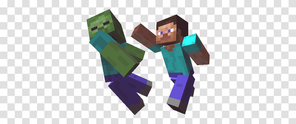 How To Minecraft Minecraft Steve Fighting Zombies, Text, Box, Graphics, Art Transparent Png