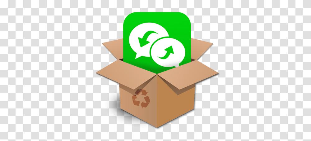 How To Permanently Remove Wechat On Iphone, Box, Recycling Symbol, Cardboard, Carton Transparent Png