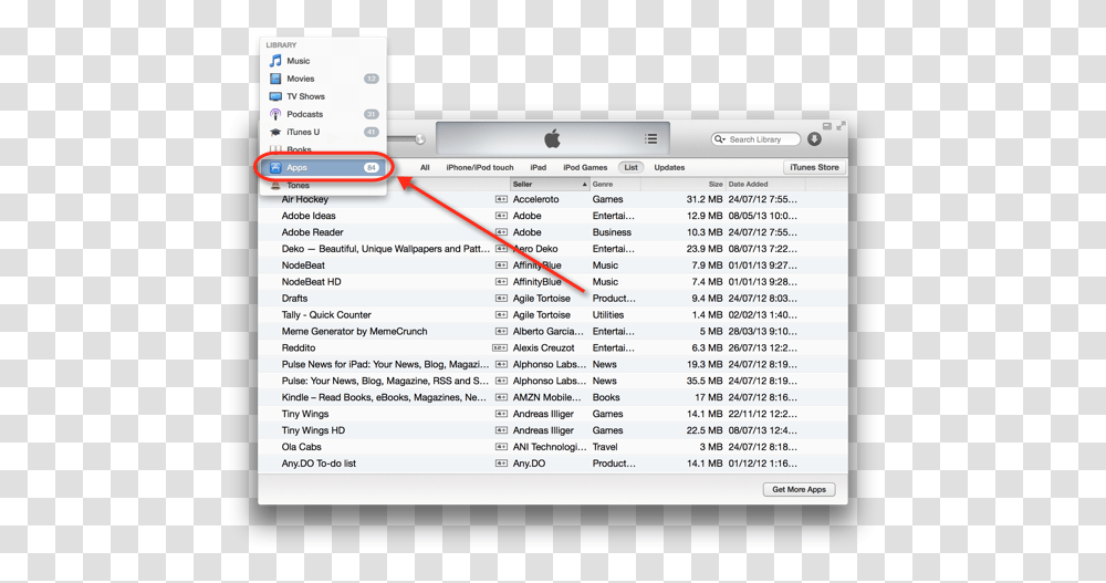 How To Revert An Older Version Of Ios App Using Itunes Dot, Text, Menu, Screen, Electronics Transparent Png