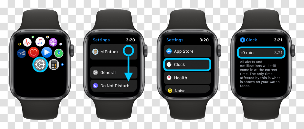 How To Set Apple Watch Ahead Walkthrough Apple Watch Noise App, Wristwatch, Mouse, Hardware, Computer Transparent Png
