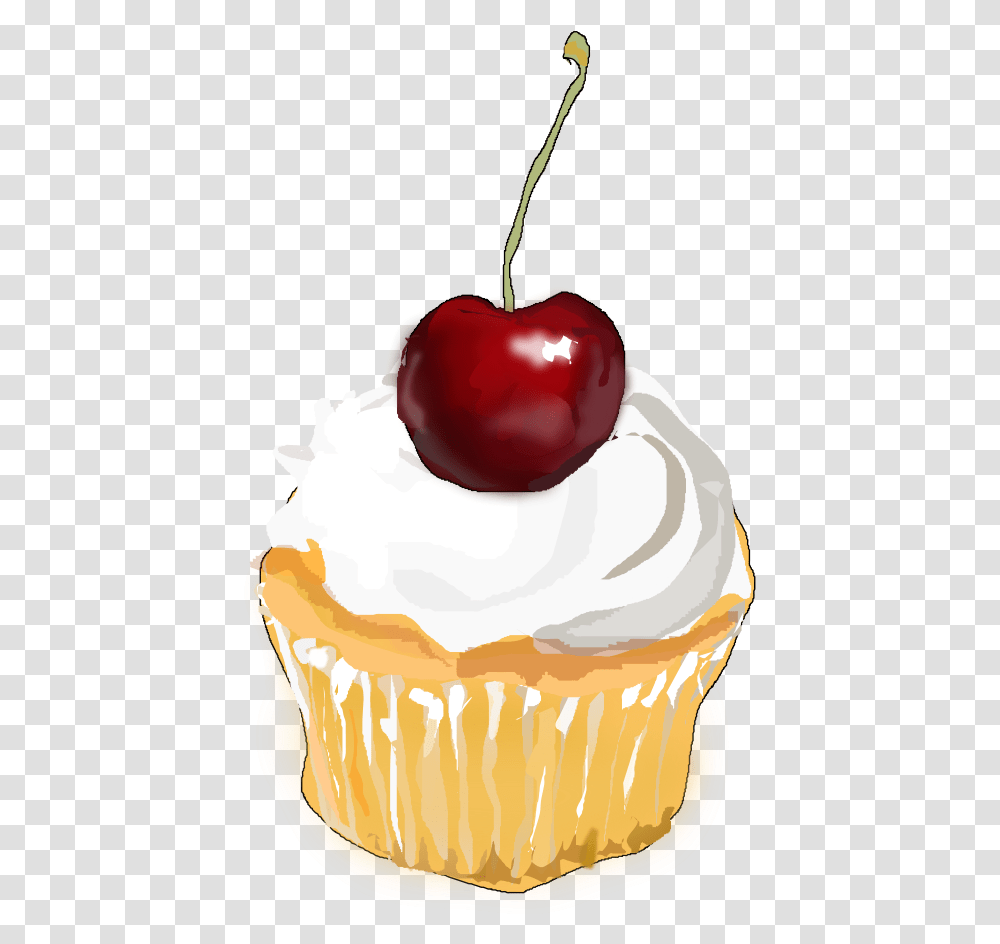 How To Set Use Cupcake Art Clipart Cherry On Top, Cream, Dessert, Food, Creme Transparent Png