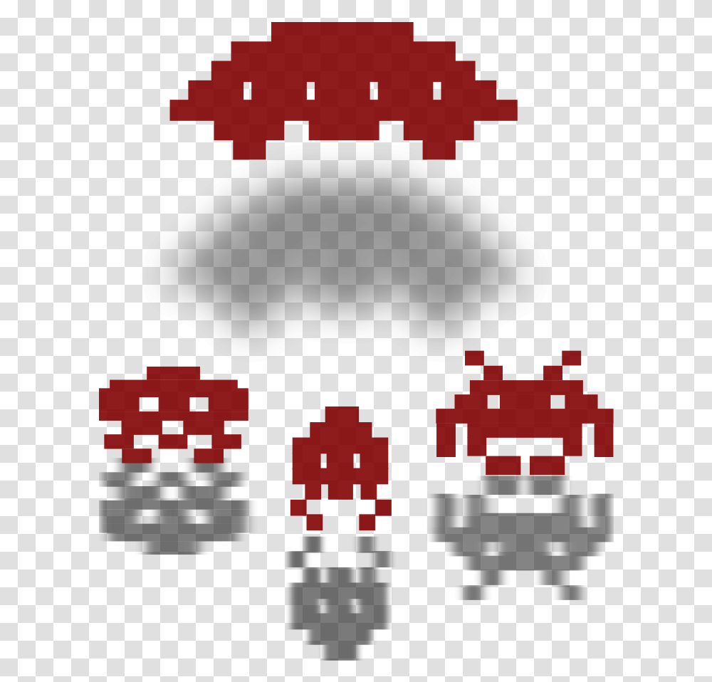How To Set Use Retro Atack Clipart Space Invaders Flying Saucer, Pac Man, Poster, Advertisement Transparent Png