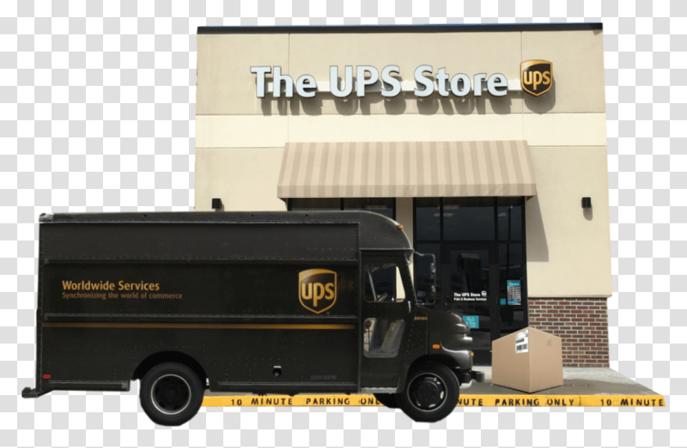 How To Ship Ups Pic Food Truck, Vehicle, Transportation, Van, Moving Van Transparent Png