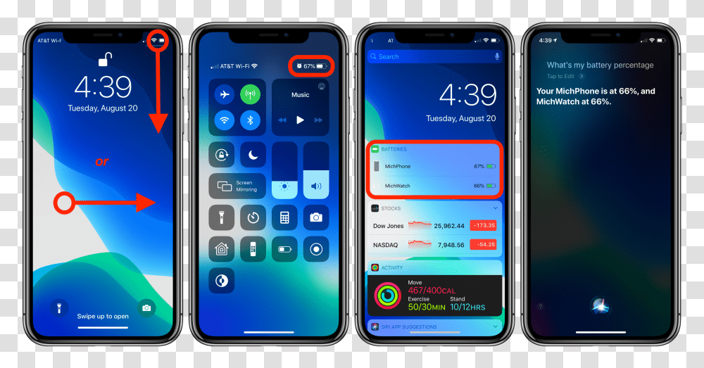 How To Show Battery Percentage Iphone X Xr Xs Battery Percentage Iphone, Mobile Phone, Electronics Transparent Png