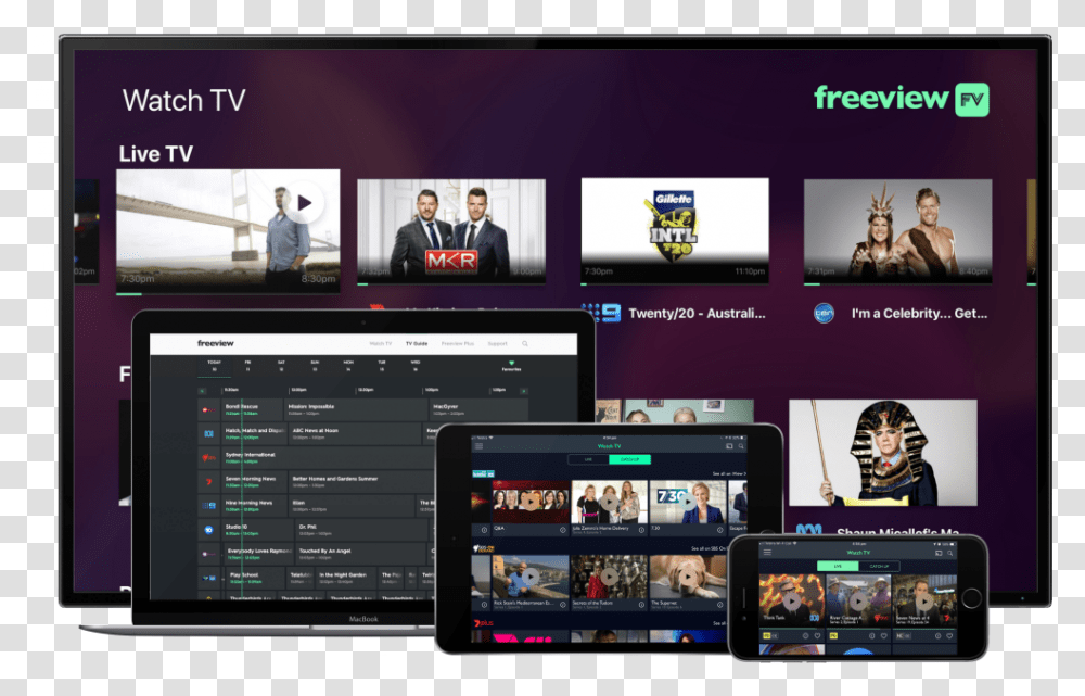 How To Stream Freeview Apple Tv Freeview Australia, Person, Screen, Electronics, Monitor Transparent Png