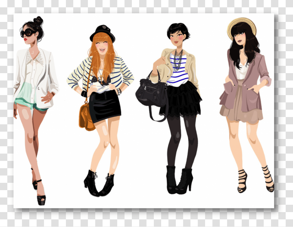 How To Style Your Teen What Is A Personal Stylist Melbourne Cartoon Fashion Models, Sunglasses, Costume, Shoe Transparent Png