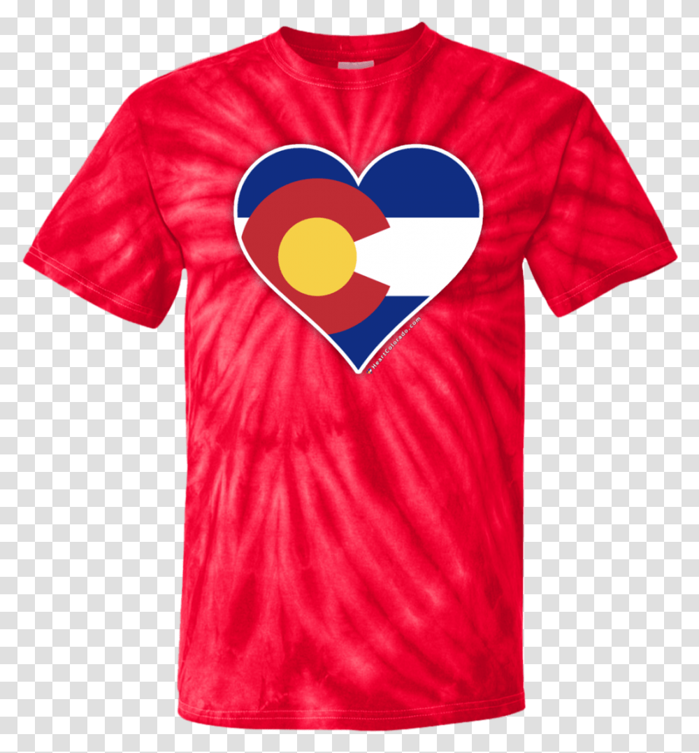 How To Tie Dye Shirts Heart Cartoons Colorado State Flag, Apparel, T-Shirt, Sleeve Transparent Png