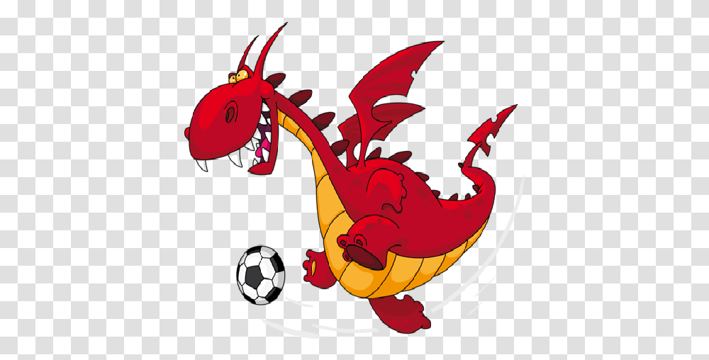 How To Train A Dragon Clipart Dragon Playing Soccer Cartoon, Soccer Ball, Football, Team Sport, Sports Transparent Png
