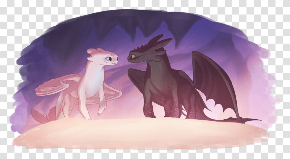 How To Train Your Dragon The Hidden World Hd Wallpaper Toothless And Light Fury Fanart, Horse, Mammal, Animal, Bird Transparent Png