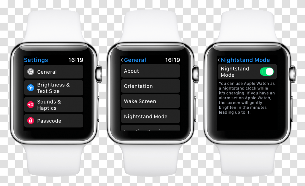 How To Turn Off Nightstand Lock Apple Watch Screen, Wristwatch, Digital Watch, Mobile Phone, Electronics Transparent Png