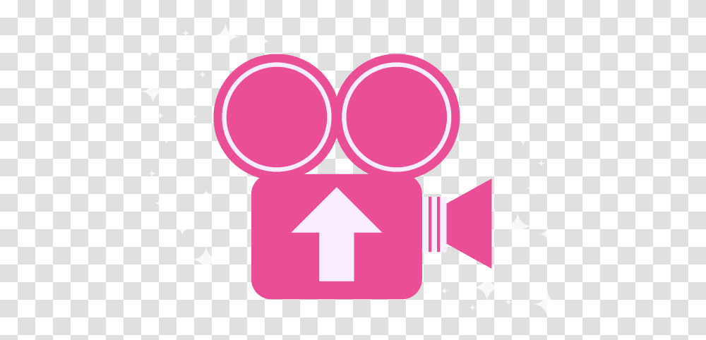 How To Upload Videos Pink Video Camera Icon, Text, Heart, Interior Design, Indoors Transparent Png