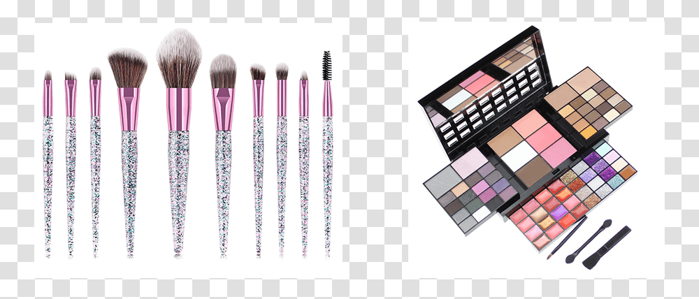 How To Use Makeup Brush Kit De Sombras De Ojos Para, Cosmetics, Rug, Tool Transparent Png