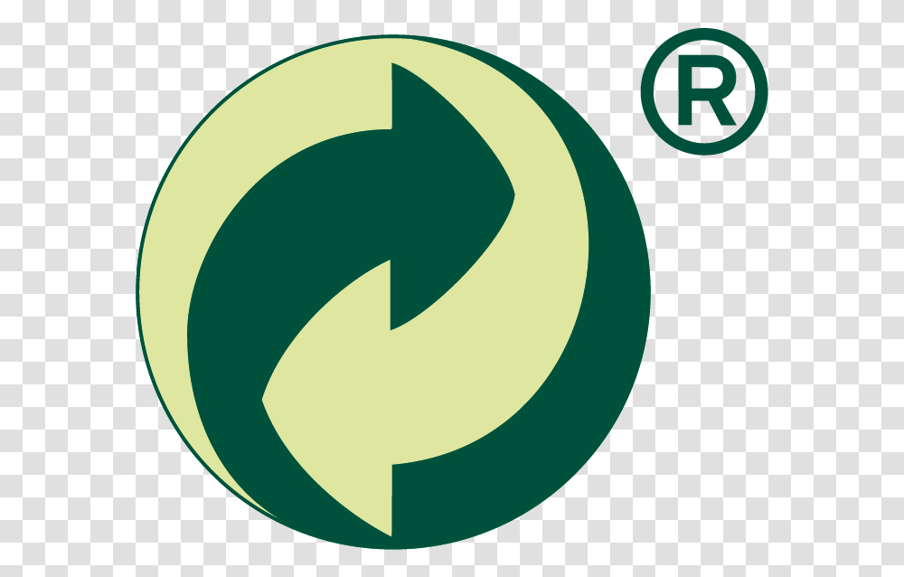 How To Use The Green Dot Recycling Sign On Packaging, Symbol, Recycling Symbol, Logo, Trademark Transparent Png