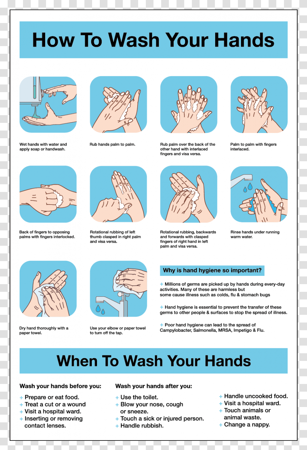 How To Wash Your Hands Staff Guidance Self Adhesive, Neck, Paper, Washing Transparent Png