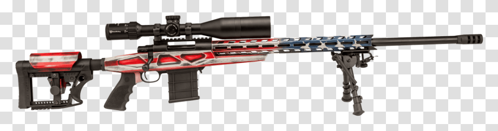 Howa American Flag Chassis Rifle 6.5 Creedmoor American Flag, Gun, Weapon, Weaponry, Shotgun Transparent Png
