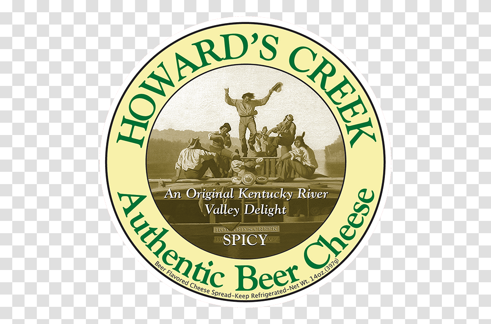 Howard S Creek Authentic Beer Kentucky Cheese Label Label, Logo, Person Transparent Png