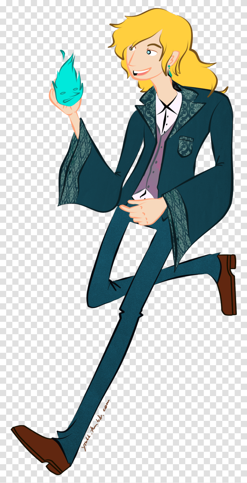 Howl And Calcifer From Dianna Wynne Jones Book, Suit, Overcoat, Person Transparent Png