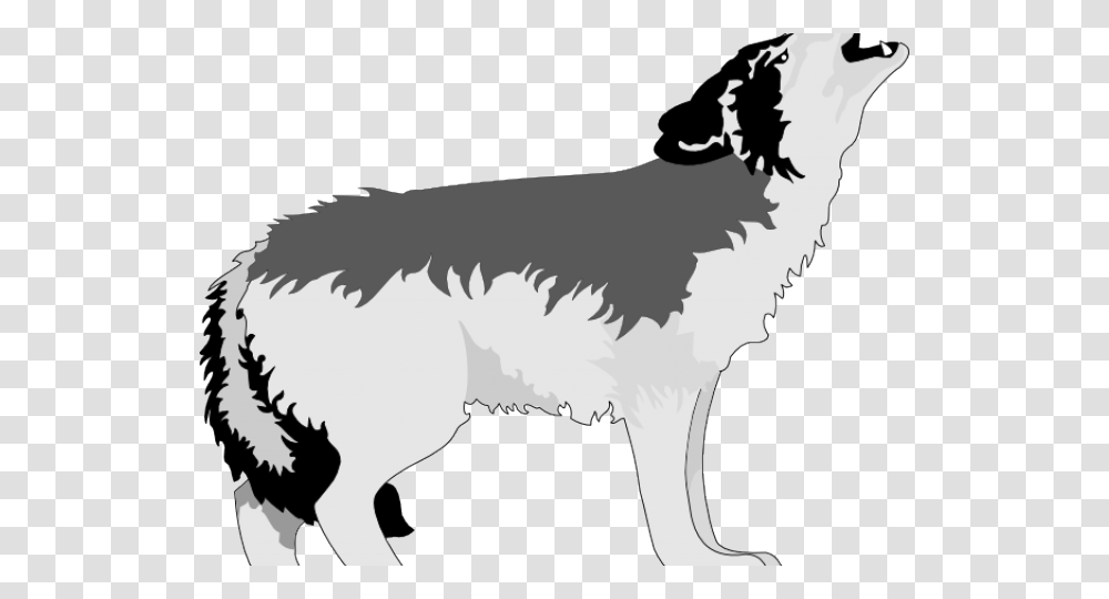 Howling Cartoon Wolf, Animal, Stencil, Mammal, Pet Transparent Png