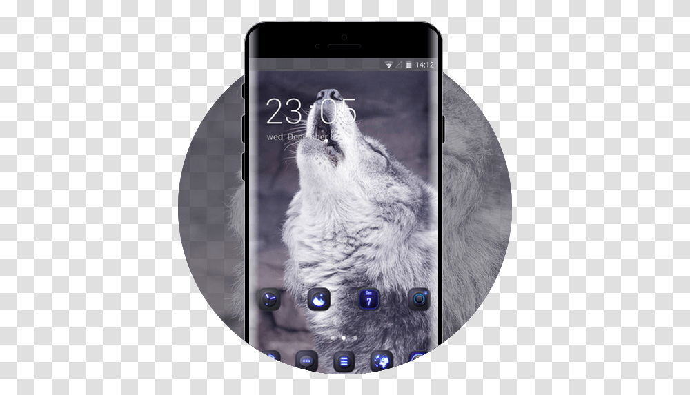 Howling Wolf Free Android Theme Camera Phone, Mobile Phone, Electronics, Cell Phone, Cat Transparent Png