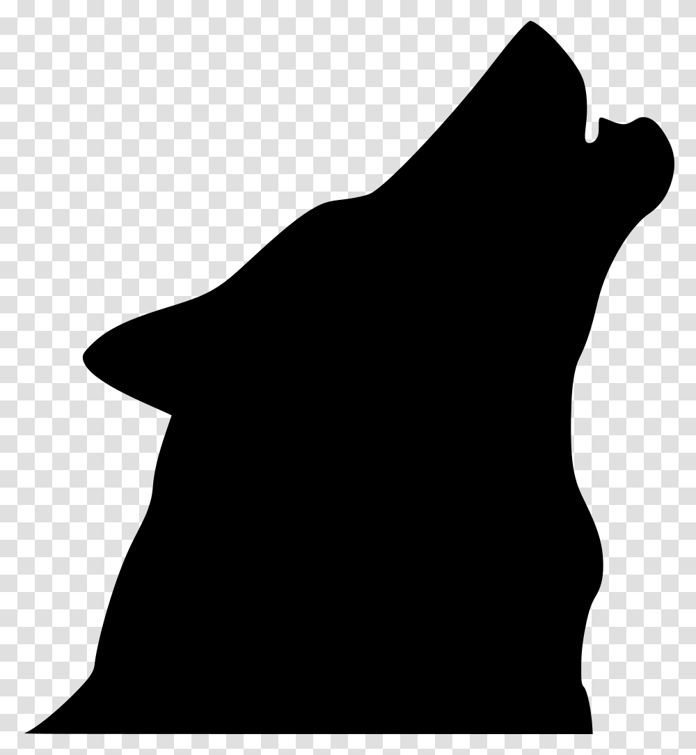 Howling Wolf Head Silhouette Clipart Download Wolf Head Silhouette, Gray, World Of Warcraft Transparent Png