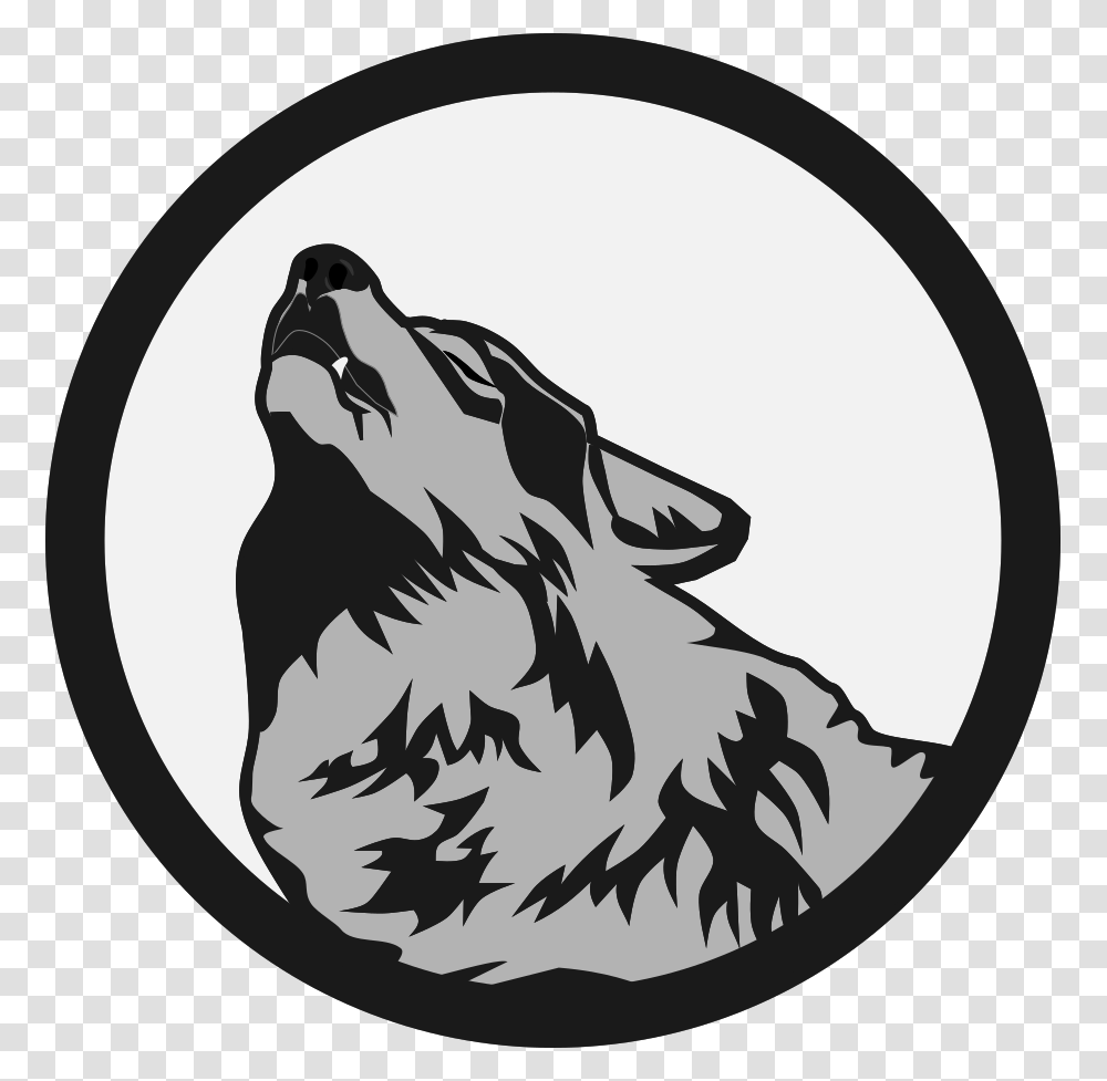 Howling Wolf Logo, Mammal, Animal, Wildlife, Painting Transparent Png
