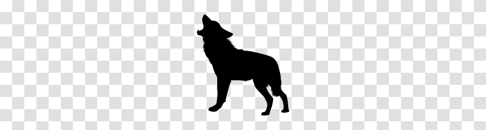 Howling Wolf Silhouette, Gray, World Of Warcraft Transparent Png