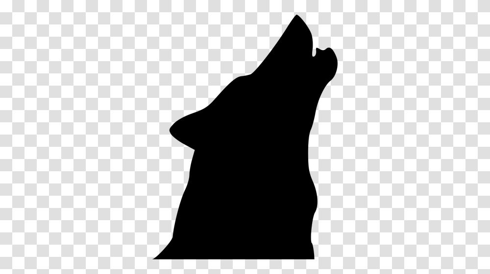 Howling Wolf Silhouette Vector Image, Gray, World Of Warcraft Transparent Png