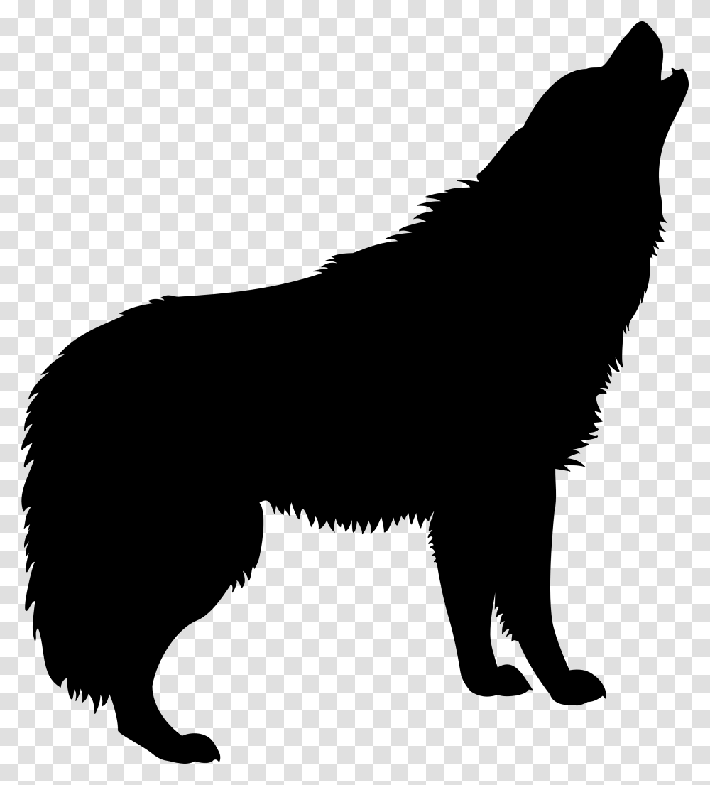 Howling Wolf Silhouette Wolf Howling Silhouette, Stencil, Person, Human, Dog Transparent Png