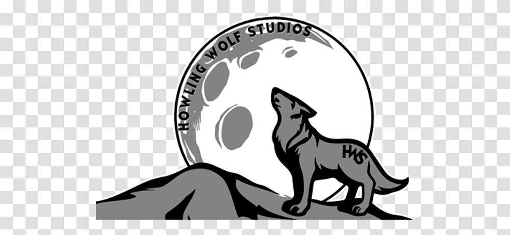 Howling Wolf Studios Store Moon Clipart Black And White, Mammal, Animal, Money, Pet Transparent Png