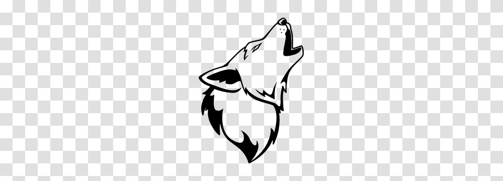 Howling Wolf Wall Decal, Stencil, Bow, Mammal, Animal Transparent Png