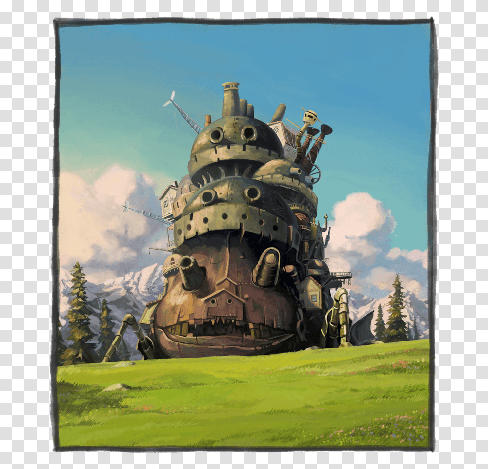 Howls Moving Castle By Grilledandcheesed Battleship, Grass, Plant, Building, Architecture Transparent Png
