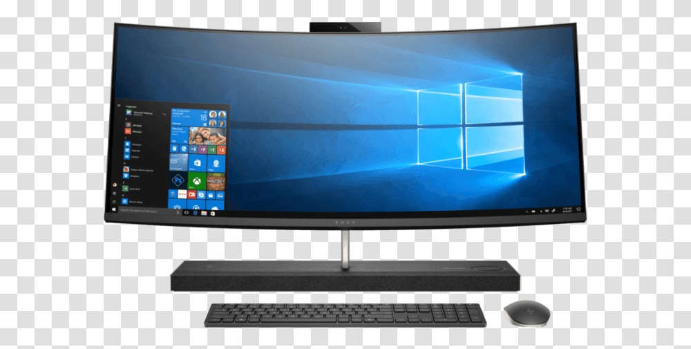 Hp Envy Curved All In One, Monitor, Screen, Electronics, Display Transparent Png