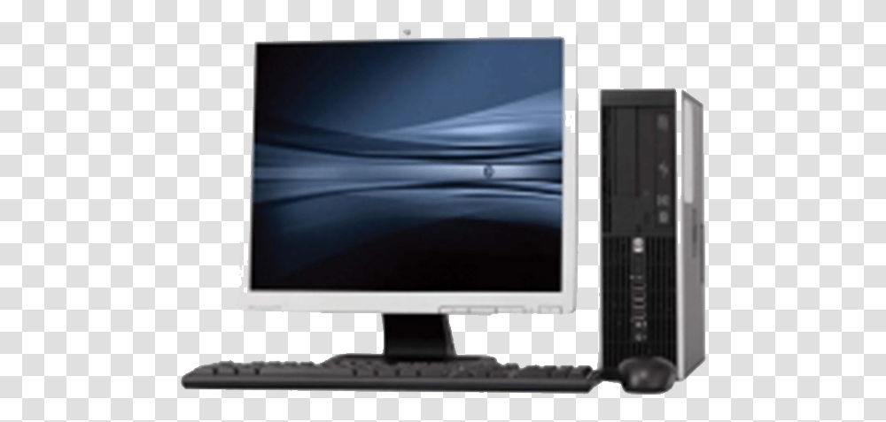 Hp Full Desktop Set Hp Elite 8000 Monitor, Pc, Computer, Electronics, Screen Transparent Png