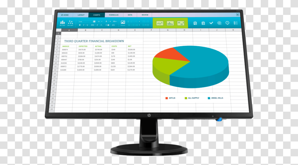 Hp N246v 23.8 Inch Monitor, Screen, Electronics, LCD Screen Transparent Png