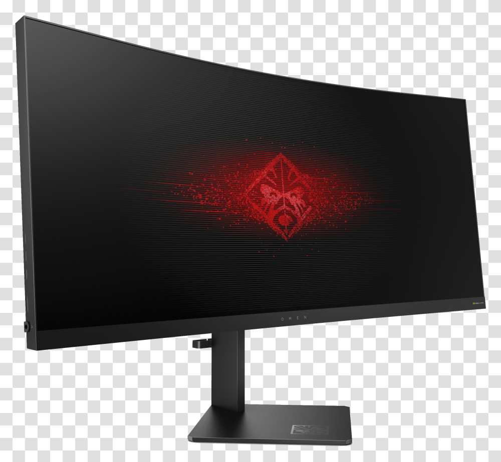 Hp Omen Curved Monitor, Screen, Electronics, Display, LCD Screen Transparent Png