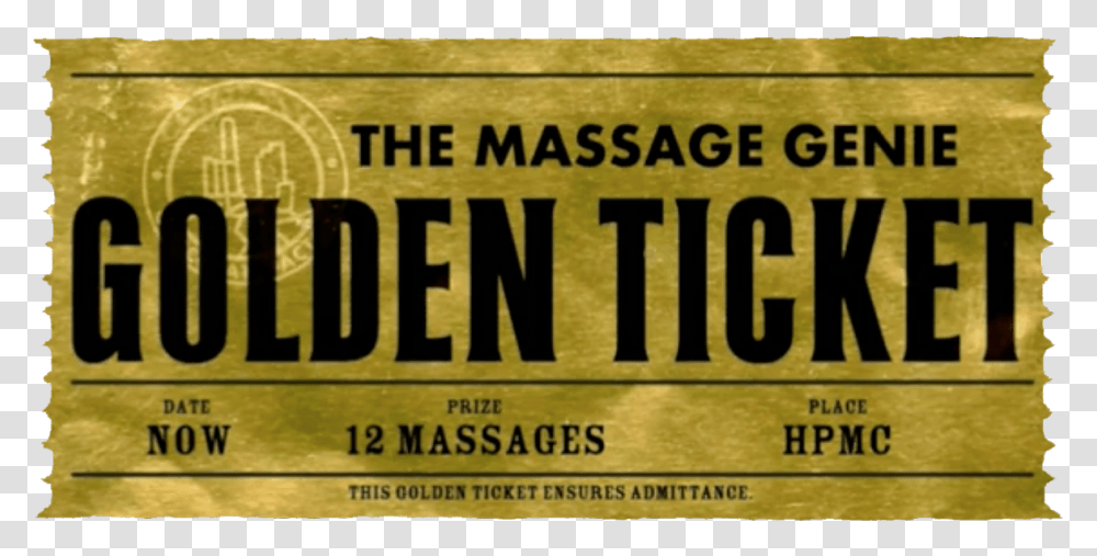 Hpmc The Golden Ticket Charlie And The Chocolate Factory, Text, Paper, Label, Number Transparent Png