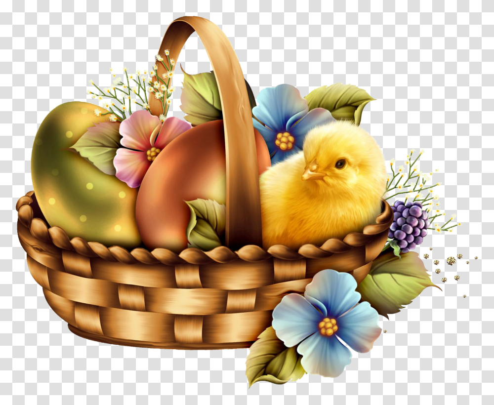Hristos Vaskrse Sretan Uskrs Gif, Basket, Chicken, Poultry, Fowl Transparent Png