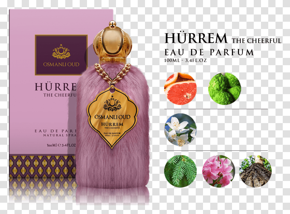 Hrrem The Cheeful Perfume, Bottle, Plant, Cosmetics, Fruit Transparent Png