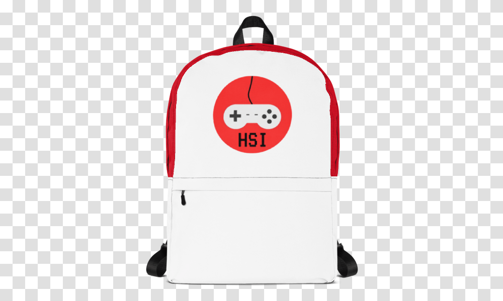 Hsi Logo White Backpack Gaming Online Store Powered Backpack, Robot, Security, Mailbox, Letterbox Transparent Png